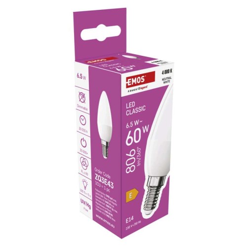 Lampadina LED Oliva E14 6.5W (60W)...