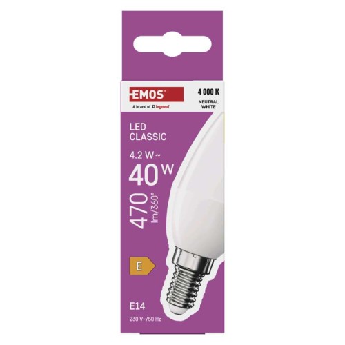 Lampadina LED Oliva E14 4.2W (40W)...
