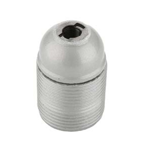 Portalampada Filettato in Resina E27 Argento FAI 0192/ARG