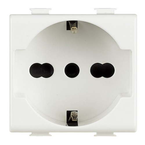 Presa Schuko/Bipasso 16A Matix Bianco | Bticino AM5440/16
