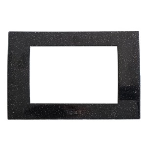 Placca Nera Flash 3 Moduli Serie ARC Marlanvil 7833.T.N