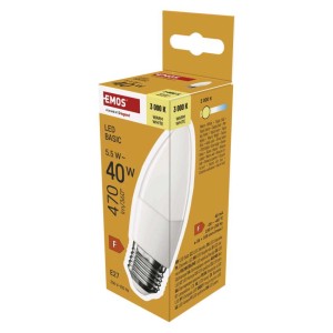 Lampadina LED Oliva E27 5.5W 470lm 3000K | Emos ZL4F22