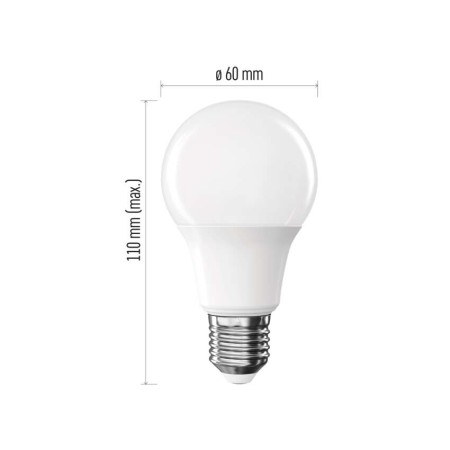Set 6 Lampadine LED A60 E27 9.4W (60W) 806lm 4000K Bianco Neutro | EMOS ZL5F43.6