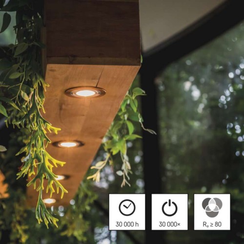 Set 3 Faretti LED GU10 3W 3000K (35W)...