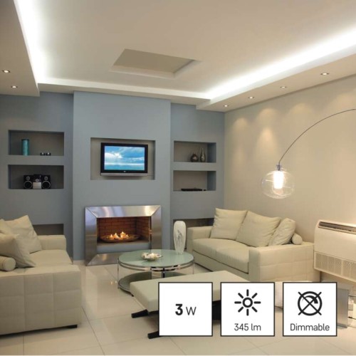 Set 3 Faretti LED GU10 3W 3000K (35W)...