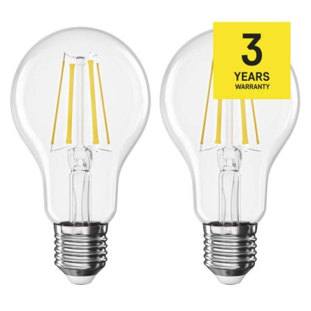 SET di 2 Lampadine LED Filamento Goccia E27 5.9W (60W) 806lm 2700K Luce Calda | Emos ZF5D42.2