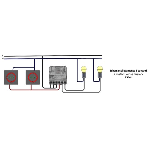 Relè ad Impulsi Meccanico 2 Contatti...