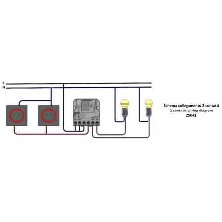 Relè ad Impulsi Meccanico 2 Contatti - 250V, 10A, 4 Impulsi | Zippo 25041