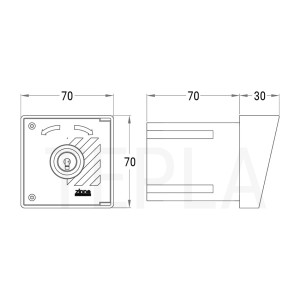 Selettore APRI/CHIUDI da Incasso con Serratura e 2 Chiavi | Zippo 2059 2