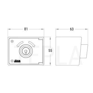 elettore APRI/CHIUDI blindato per esterno con Serratura e 2 Chiavi | Zippo 2074/T 2