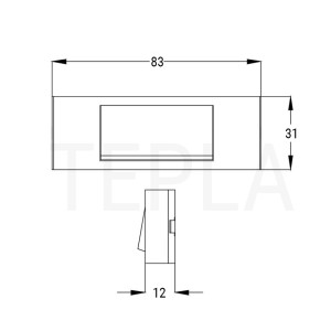 Pulsante Portanome Illuminabile Nero per Campanello da Parete | Zippo 22901N 2