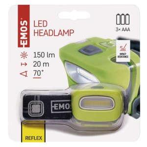 Lampada Frontale CREE + COB LED 330lm con Ganci Casco e Fischietto SOS | Emos P3531 2