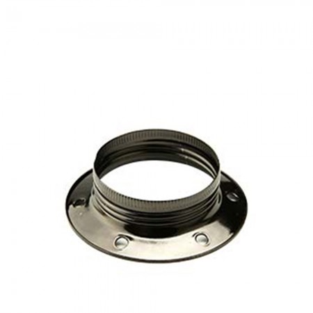 GHIERA FILETTATA E27 NERA IN METALLO 1032/NEC