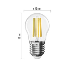 Lampadina LED Filamento Sfera E27 5.9W 806lm 2700K Luce Calda | Emos ZF6D42 2