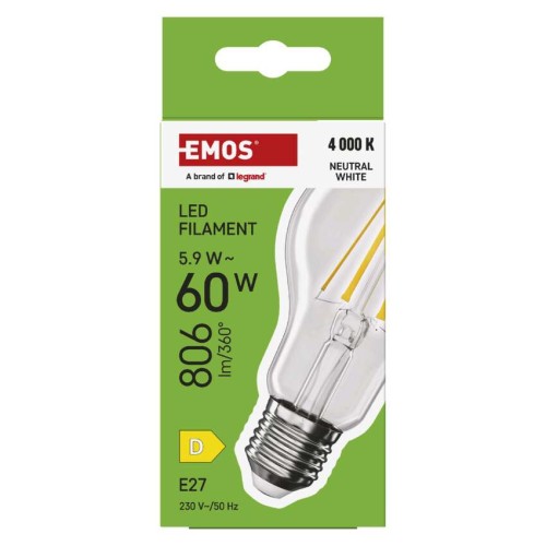 Lampadina LED Filamento Goccia E27...