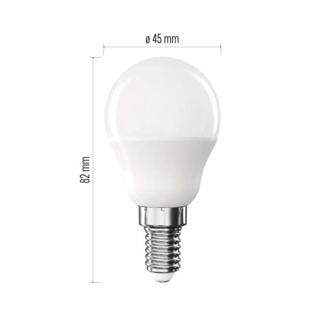 Lampadina LED Sfera E14 4.2W (40W) 470lm 2700K Luce Calda | Emos ZQ1E21