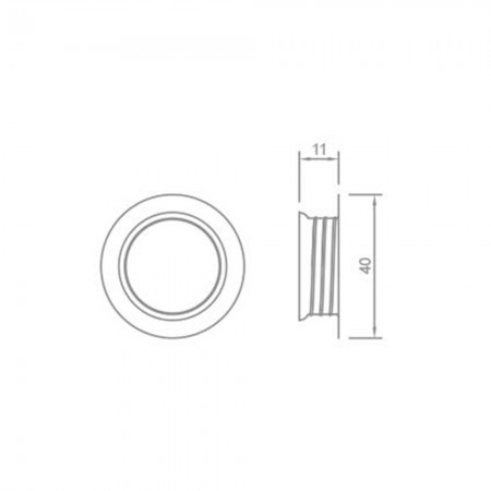 GHIERA FILETTATA E14 OTTONE IN METALLO FAI 1042