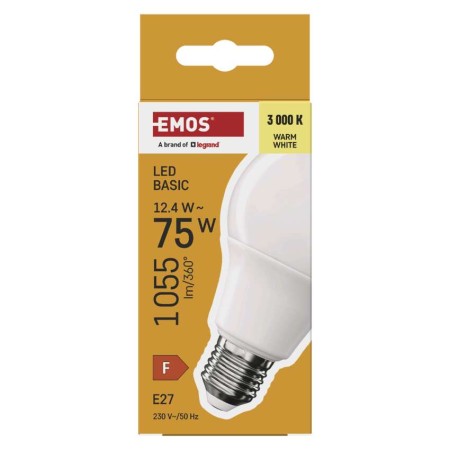 Lampadina LED Goccia E27 12.4W (75W) 1055lm 3000K Luce Calda | Emos ZL5F52