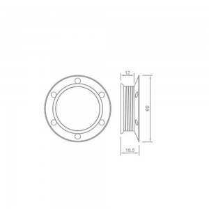 GHIERA FILETTATA E27 OTTONE... 2