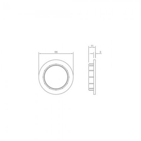 GHIERA FILETTATA E27 NERA TERMOPLASTICA  FAI 0231/N