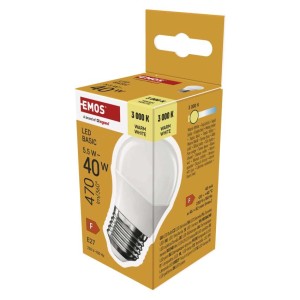 Lampadina LED Sfera E27 5.5W 470lm 3000K | Emos ZL6F22