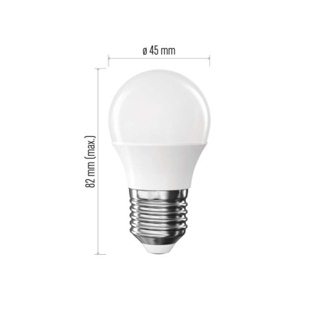 Lampadina LED Sfera E27 5.5W (40W) 470lm 3000K Luce Calda | Emos ZL6F22