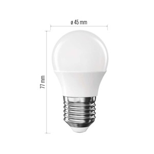 Lampadina LED Sfera E27 4.2W 470lm 6500K Luce Fredda | Emos ZQ6E24 2