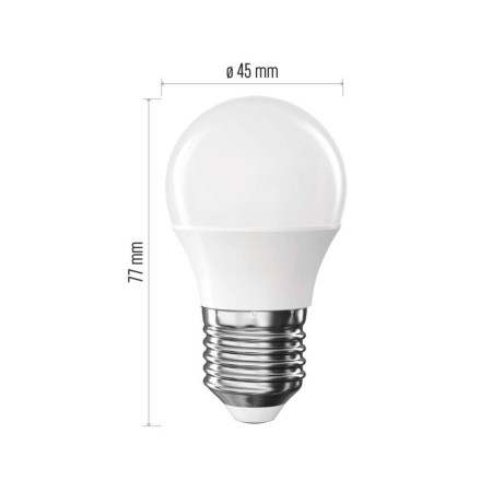 Lampadina LED Sfera E27 4.2W (40W) 470lm 6500K Luce Fredda | Emos ZQ6E24