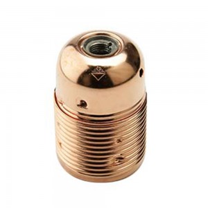 Portalampada Filettato in Metallo E27 Rame FAI 1031/F/RA