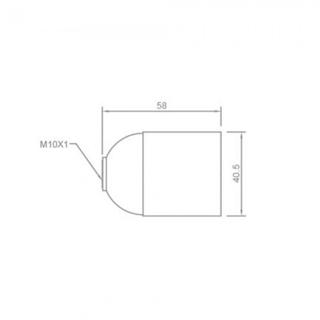 Portalampada E27 Bianco Termoplastica Foro Filettato 10x1 | FAI 0165/TP