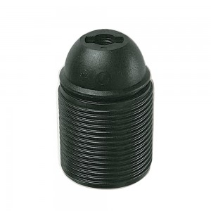 Portalampada Filettato in Resina E27 Nero FAI 0192/N/TPL