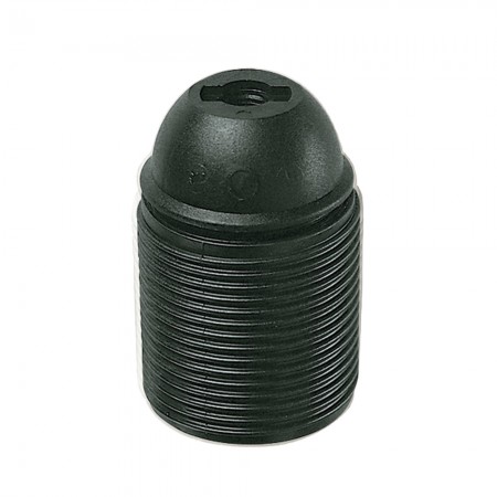 Portalampada Filettato in Resina E27 Nero FAI 0192/N/TPL