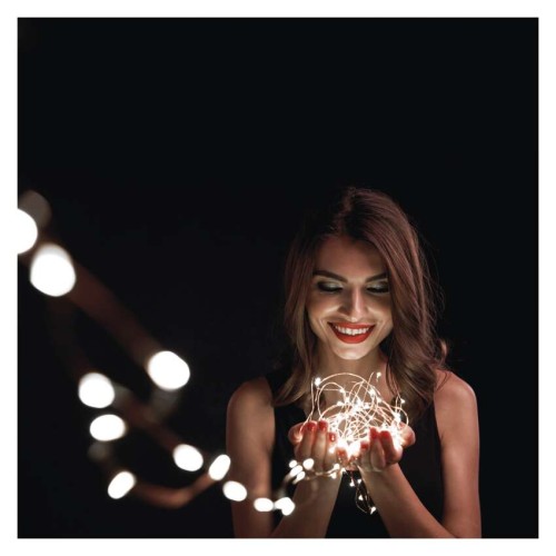 Catena Luminosa NANO LED Solare 12m...