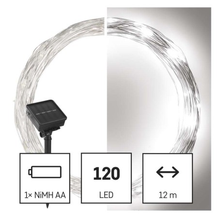 Catena Luminosa NANO LED Solare 12m 120 LED per Interni ed Esterni | Emos D3ZC01