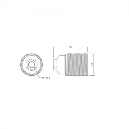 Portalampada Filettato in Resina E27 Bianco | FAI 0192/TPL