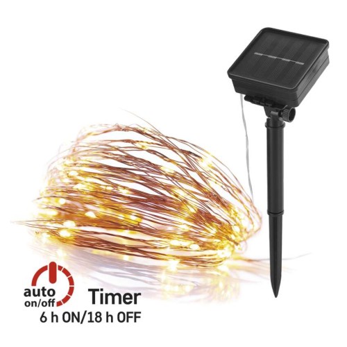 Catena Luminosa NANO LED Solare 12m...