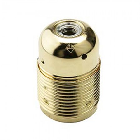 Portalampada Filettato in Metallo E27 Ottone FAI 1031/F