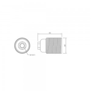 Portalampada Filettato in Metallo E27 Ottone FAI 1031/F 2