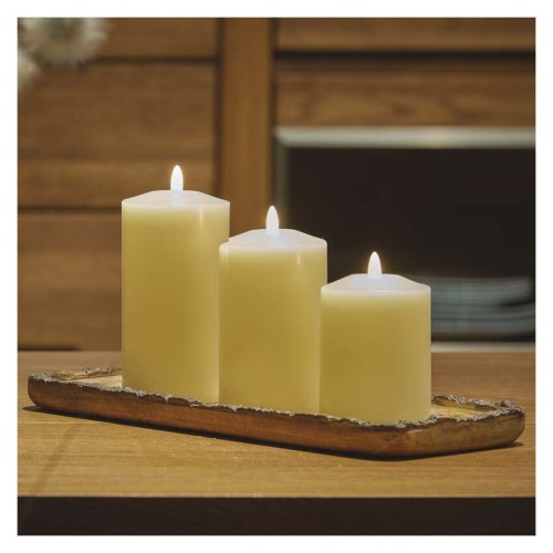 SET 3 CANDELE LED FINTA CERA A...