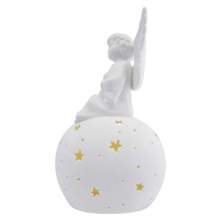Splendido Angelo di Natale in Ceramica con Luci LED Bianche Calde | Emos DCLW33