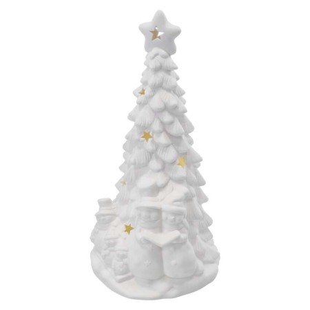 Albero di Natale in Ceramica con Pupazzi di Neve e Luci LED Bianche Calde | Emos DCLW31