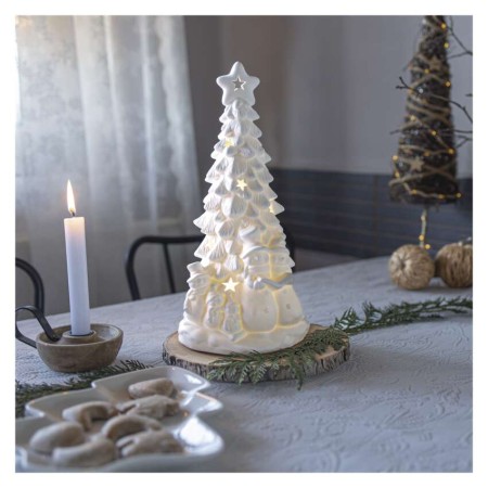 Albero di Natale in Ceramica con Pupazzi di Neve e Luci LED Bianche Calde | Emos DCLW31
