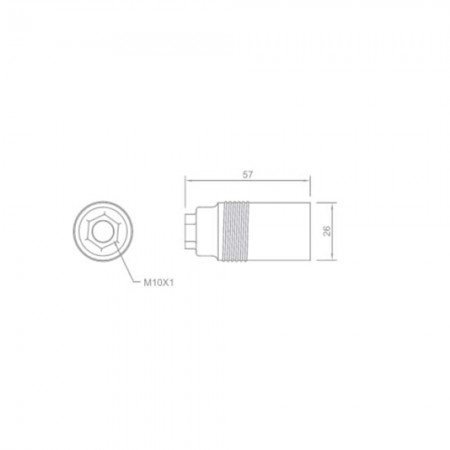 Portalampada Filettato in Metallo E14 Ottone | FAI 1041/F