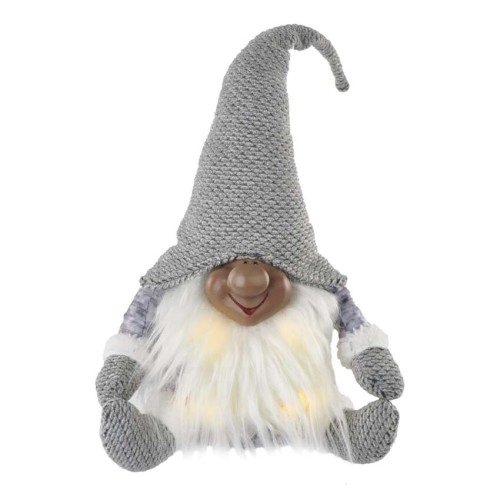 Gnomo Natalizio LED Seduto 35 cm con...