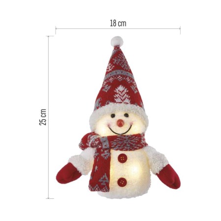 Pupazzo di Neve Natalizio LED con Luce Bianca Calda 25 cm | Emos DCFW04