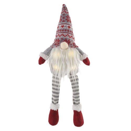Elfo Natalizio LED Seduto 27 cm con...