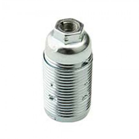 Portalampada Filettato in Metallo E14 Argento FAI 1041/F/ARG