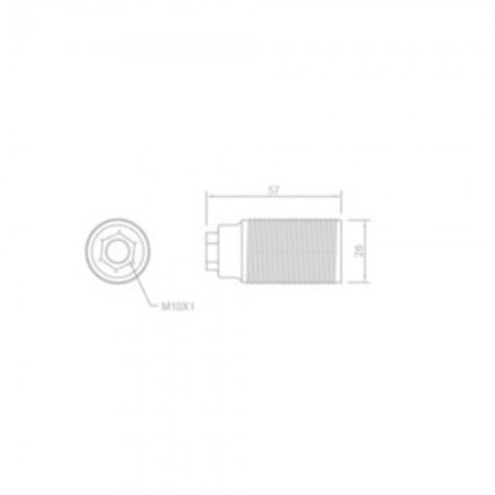 Portalampada Filettato in Metallo E14 Argento | FAI 1041/F/ARG