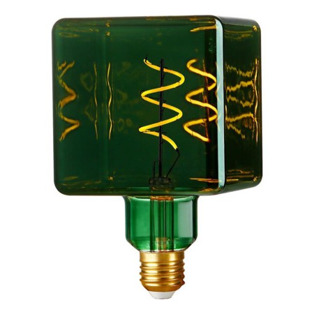 Lampadina Decorativa LED Flex Ice Cube Verde Metallizzato 4W E27 30lm 2700K Dimmerabile | SPL LC271275533