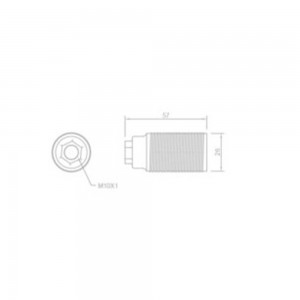 Portalampada Filettato in Metallo E14 Rame FAI 1041/F/RA 2